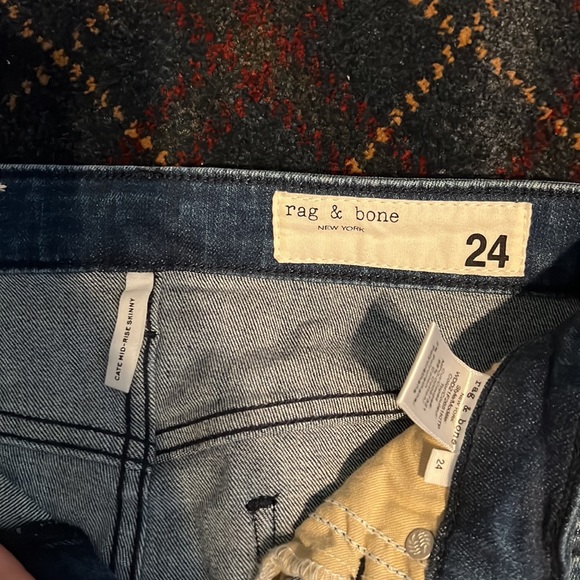 RAG AND BONE CATE MID RISE SKINNY JEAN SIZE 24 NEVER WORN - Picture 3 of 3